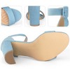 Perphy Women's Open Toe Ankle Strap Block Heel Sandals - 3 of 4