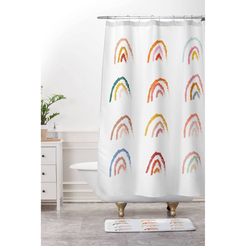 Lyman Creative Co. Rainbows Pastel Memory Foam Bath Mat White - Deny Designs, 2 of 4