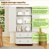 70" Tall Kitchen Pantry Storage Cabinet with 2 Drawers and 3 Shelves, Minimalist Wood Large Storage Cabinet - 4 of 4