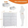 SKRAN Tall Fabric Clothes Cabinet Storage Organizers with 9 Drawers And Wood Top Surface Table Chest Of Drawers, Living Room, Hallway, Porch - 3 of 4