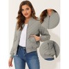 INSPIRE CHIC Women's Quilted Zip-Up Raglan Sleeves Bomber Jacket - 2 of 4