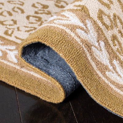 Ivory Tufted Handmade Reversible Wool Round Rug, 8' x 8'