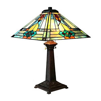 Chloe Lighting GENESIS Victorian 2 Light Antique Dark Bronze Table Lamp 17 Shade