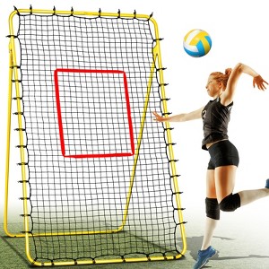PLAYAPUT 7x4FT Volleyball Rebounder Net , Yellow - 1 of 4