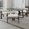 Airsurfer Modern Beige Accent Chairs Set of 2, Teddy Upholstered Barrel Armchairs with Open Back & 3 Legs, Comfy Side Chairs for Living Room - 2 of 4
