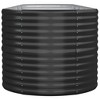 vidaXL Garden Raised Bed Powder-coated Steel 144.9"x31.5"x26.8" Anthracite - 4 of 4