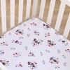 NoJo Disney Minnie Mouse - Pink, Blue and White Small Town Floral Nursery Fitted Crib Sheet - 3 of 4