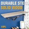 Pipe Decor 24 in. Wall Mounted Clothing Rack with Wood Shelf, Riverstone Grey - 4 of 4