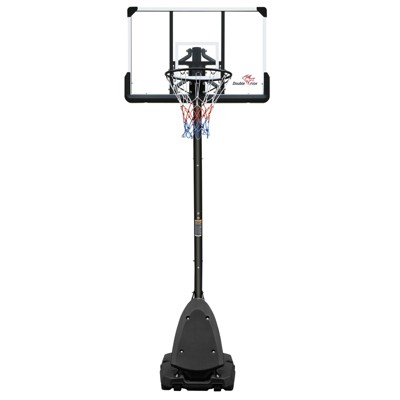 DSVIMOY Basketball Hoops,  Adjustable Basketball Goal, Height Adjustable 6.5 Ft-10 Ft Basketball Hoop, Portable Wheels, Black, 40"*44"*120"