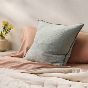 Cojín Decorativo Euro 26''x26'' de Algodón Texturizado - Casaluna™