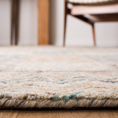Aspen Geometric Blue and Gold Hand-Tufted Wool Rug - 3' x 5'
