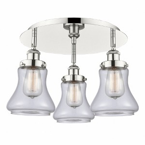 Bellmont - 3 Light Flush Mount In Art Deco Style-9.75 Inches Tall and 17.75 Inches Wide - 1 of 1