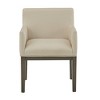 Inspire Q 2pk Bodo Track Arm Dining Chairs Beige Linen - 4 of 4