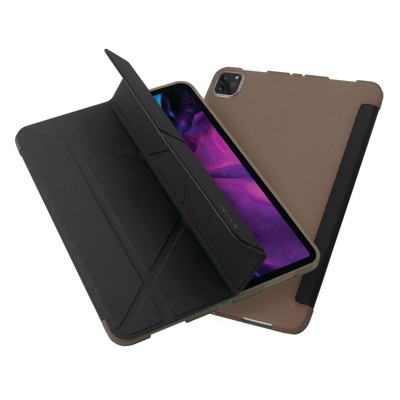 Insten - Tablet Case for iPad Pro 12.9" 2020, Multifold Stand, Magnetic Cover Auto Sleep/Wake, Pencil Charging, Black
