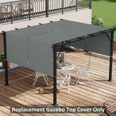 Dark Gray UV Protection Polyester Pergola Canopy Replacement