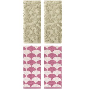 REGALWOVEN 4 Pcs Bathroom Hand Face Gym Spa Cotton Geometric Absorbent Soft Decorative Hand Towel - 1 of 4