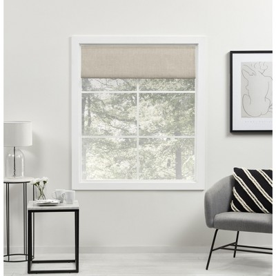 Natural Linen Blackout Cordless Roman Shade