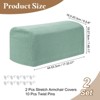 Unique Bargains Anti-Slip Stretch Couch Armrest Slipcovers 2 Pcs - 2 of 4