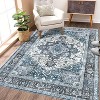 Washable Vintage Floral Area Rug, Traditional Low Pile Carpet, Stain Resistant Non Slip Rug for Living Room, Bedroom, Dining Room, and Office - 3 of 4