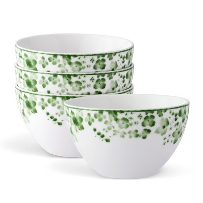 Noritake Bloomington Road Green Set of 4 Cereal Bowls