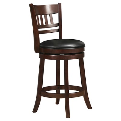 Wolcott Swivel 24" Counter Stool - Charcoal Heather - Inspire Q