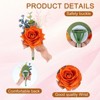 Unique Bargains Satin Rose Bloom Greenery Comfortable Wrist Strap Corsage For Party Wedding 6 Pcs - 3 of 4