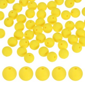 Unique Bargains Round Loose Rubber Beads Craft Smooth Ball Small Hole for DIY Crafts 50 Pcs - 1 of 4