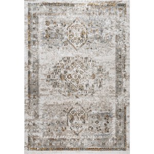Nuloom Lucille Faded Vintage Medallion Indoor Area Rug - Beige 4' 3" x 6' 3" - 1 of 4
