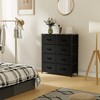 DOMETOUR Drawer Dresser for Bedroom, Fabric Storage Tower Tall Chest Organizer, Storage Cabinet Unit Bins Living Room Entryway Closet-Black - 2 of 4