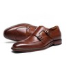 Santimon Men's Double Monk Strap Loafers Brogue Dress Shoes - 3 of 4
