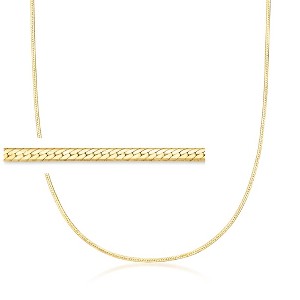 Pure Collection by Ross-Simons Italian 1.6mm 18kt Gold Vermeil Herringbone Necklace - 1 of 4