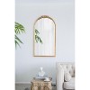 Okak 23*42/28*53IN Wooden Wall Mirror, Arched Full Length Mirror with Decorated Carving, Full Body Mirror for Living Room, Bedroom - 2 of 4