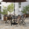 Merrick Lane Set of 4 Versatile Flex Comfort Indoor/Outdoor Fold Chairs with Metal Frames - 2 of 4
