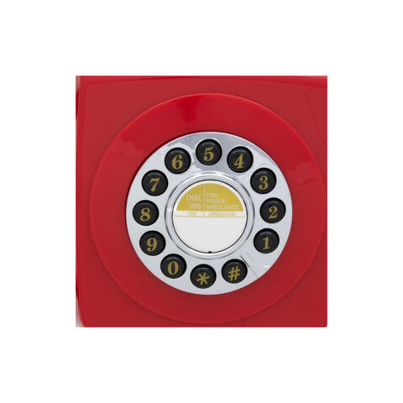 GPO Retro GPO746WRED 746  Wall Mount Push Button Telephone - Red, 2 of 7