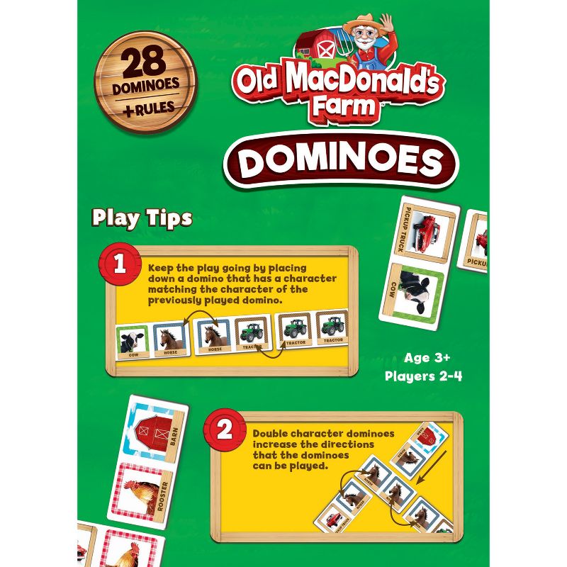 MasterPieces Old MacDonald's Farm 28 Piece Card Stock Picture Dominoes Game for Children, 4 of 7