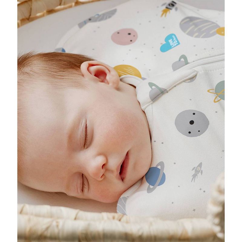 Love to Dream Designer Collection Adaptive Swaddle Wrap - Lite Space White, 4 of 5