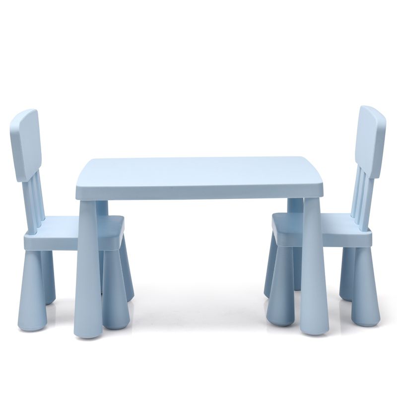 Tangkula Kids Table and 2 Chairs Set Children Play Activity Table Furniture Set Blue/Pink/White/Green, 2 of 7