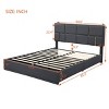 Queen Upholstered Platform Bed With Headboard, Hydraulic Storage, No Box Spring Required, Modern Style-Maison Boucle - 3 of 4