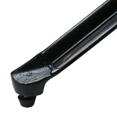 Black Round Cast Aluminum Outdoor Patio Dining Table with Umbrella Hole