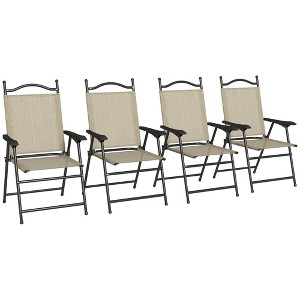 PAGED Folding Tanning Chairs Portable Lounge Chair Outdoor with Soft Cotton-Padded Seat for Camping, Beach - 1 of 4