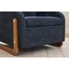 PAGED Chenille Fabric Accent Chair Modern Upholstered Armchair with Wooden Side Frame for Living Room - 4 of 4