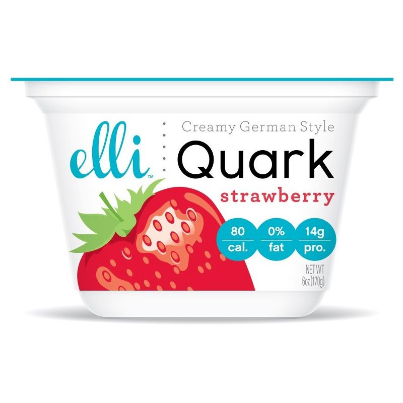 Elli Quark Strawberry Yogurt - 6oz, 1 of 2