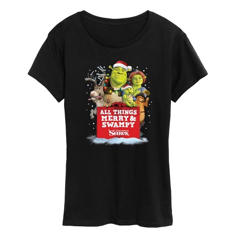 Women's - Shrek - All Things Merry and Swampy Short Sleeve Graphic T-Shirt - image 1 of 4