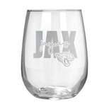 NFL Jacksonville Jaguars The Vino Stemless 17oz Wine Glass - Clear