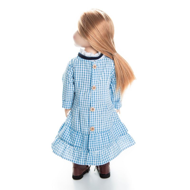 The Queen's Treasures 18 Inch Doll Clothes Mary Ingalls Blue Check Dress, 5 of 10