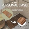 Nordic Teak 40" x 20" Natural Teak Shower and Bath String Mat - Beige - 4 of 4