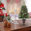Artificial Mini Christmas Tree, Tabletop Christmas Tree with LED Warm Lights, Pinecone & Red Berry for Home Office Indoor Outdoor Decor - 2 of 4