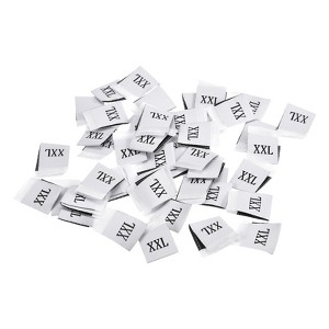 Unique Bargains Woven Crafting Clothing Sewing Embroidered Size Labels 100 Pcs - 1 of 4