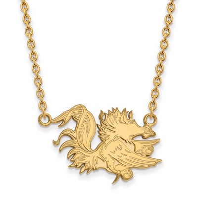 Black Bow Jewelry 10k Yellow Gold South Carolina Gamecocks NCAA Necklace 18 Inch