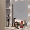 Resenkos Vanity Desk with Lighted Mirror & Charging Station, Makeup Dressing Table with Adjustable Lights for Bedroom White - 3 of 4